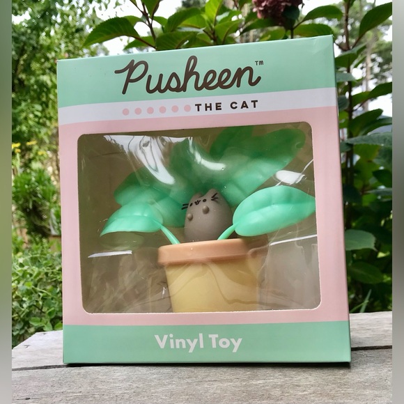 NEW 2020 PUSHEEN The Cat Fern House Plant Cat Kitty Vinyl Toy Collectible Kawaii - Picture 8 of 8